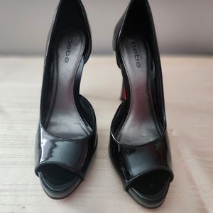 BEBE , black patent leather, size 7B